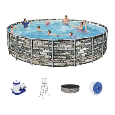 BESTWAY Power Steel Huge Round Pool, 6.10m x 1.32m - 56883