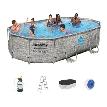 Bestway Oval Pool Set, 4.88m x 3.05m x 1.07m - 56946 Bestway Oval Pool Set, 4.88m x 3.05m x 1.07m - 56946