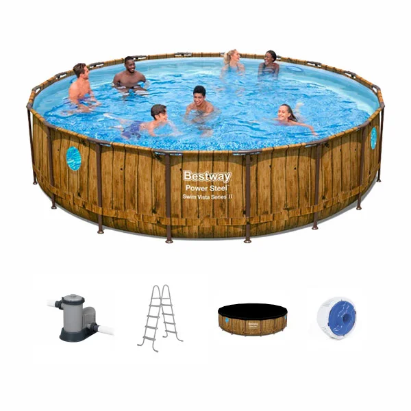 Bestway Round Pool Set, 5.49m x 1.22m - 56977