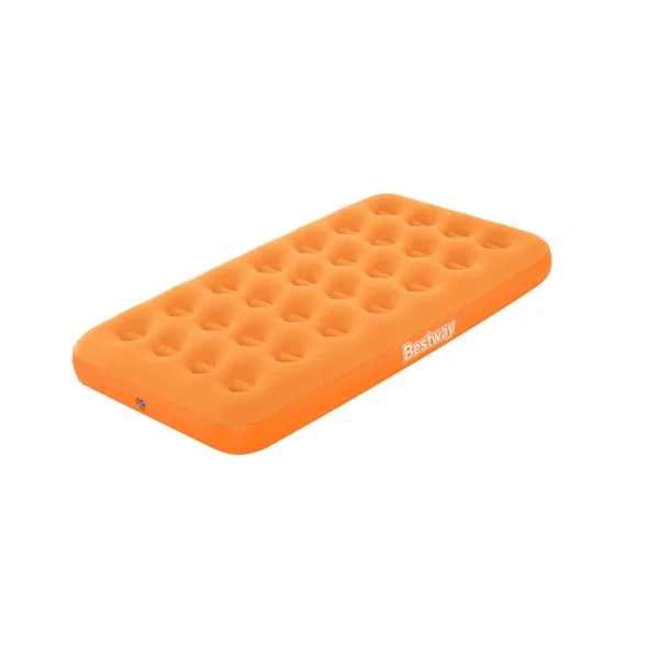 Bestway Drowsy Dreamer Inflatable Velvet Mattress, Orange, 1.58M X 89CM X 18CM - 67918-O