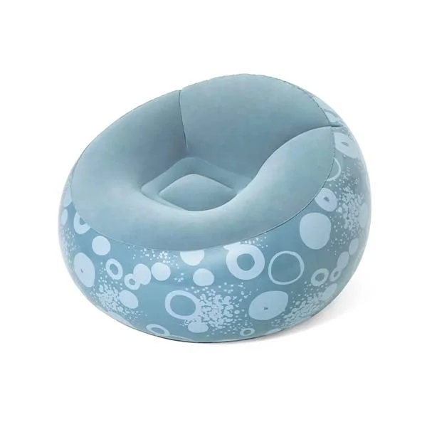 BESTWAY Inflate-A-Chair Air Chair, 1.12 m x 1.12 m x 66 cm, Blue - 75052-B