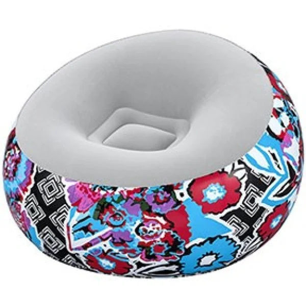 Bestway Inflatable Armchair Single Chair, Multicolour, 1.12M X 1.12M X 66CM  - 75111