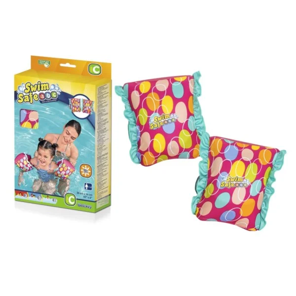 Bestway Swim Safe Fabricarm Float for Girl's (M-L Size), Age 3 yrs, Pink - 32183-P