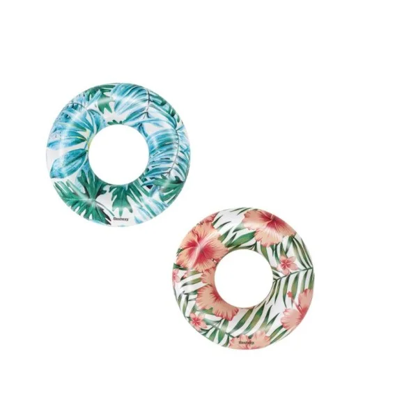 Bestway Tropical Palms Swim Ring 1.19m, Assorted 1 Piece - 36237