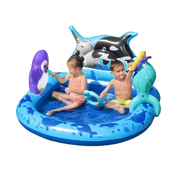 Bestway Polar Pals Kids Inflatable Water Play Center and Pool 1.34m x 1.31m x 73cm - 53156