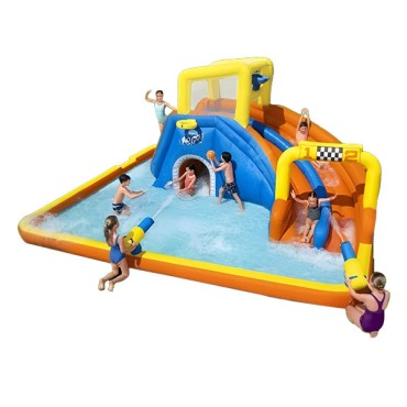 Bestway H2OGO! Super Speed Way Mega Water Park Inflatable Pool, 5.51 m x 5.02 m x 2.65 m - 53377