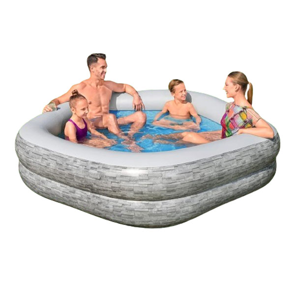 Bestway TruPrint Stone Family Pool 2.13M X 2.06M X 53CM - 54423