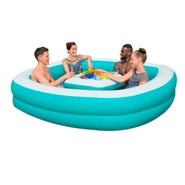 Bestway Sippin' Summer Inflatable Family Pool with Removable Center Console 2.18m x 2.18m x 48cm - 54446 Bestway Sippin' Summer Inflatable Family Pool with Removable Center Console 2.18m x 2.18m x 48cm - 54446