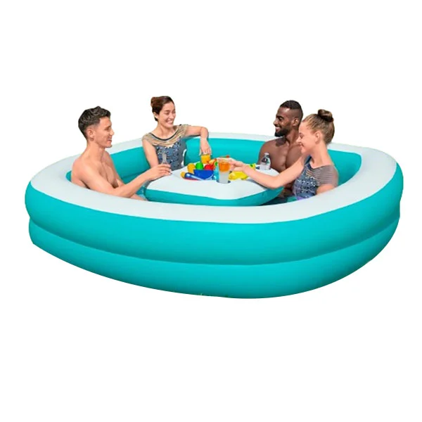 Bestway Sippin' Summer Inflatable Family Pool with Removable Center Console 2.18m x 2.18m x 48cm - 54446