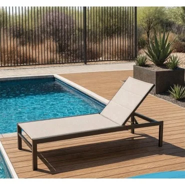 Pool & Beach Chaise Lounge - Tan Chair, Beige, Chair-Tan-1 Pool & Beach Chaise Lounge - Tan Chair, Beige, Chair-Tan-1