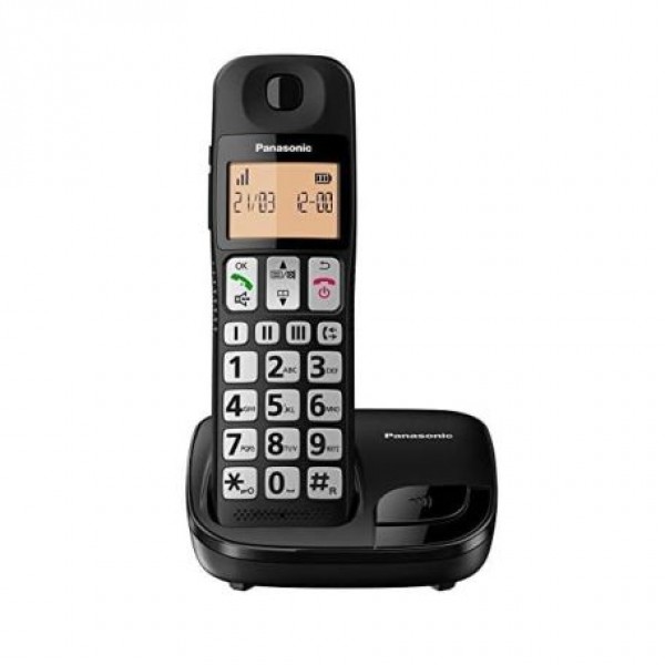 Panasonic Digital Cordless Phone, Black - KX-TGE110UEB