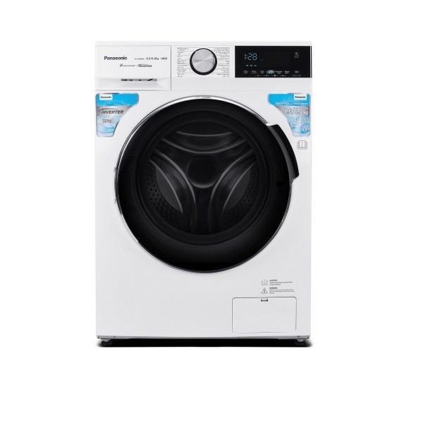 Panasonic Front Load 8 KG Washer, 6 KG Dryer, 14 Programs, White/Dark Silver - NA-S086M4WAS