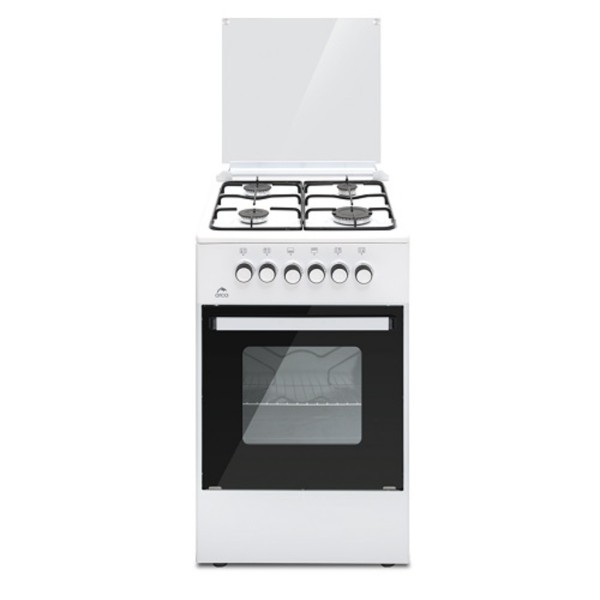 Orca 4 Burner, 50x50 cm Gas Cooker, White - OR-5050ODW