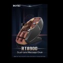 Rotai Luxury Dual Core Music Massage Chair, Grey/Red - RT8900