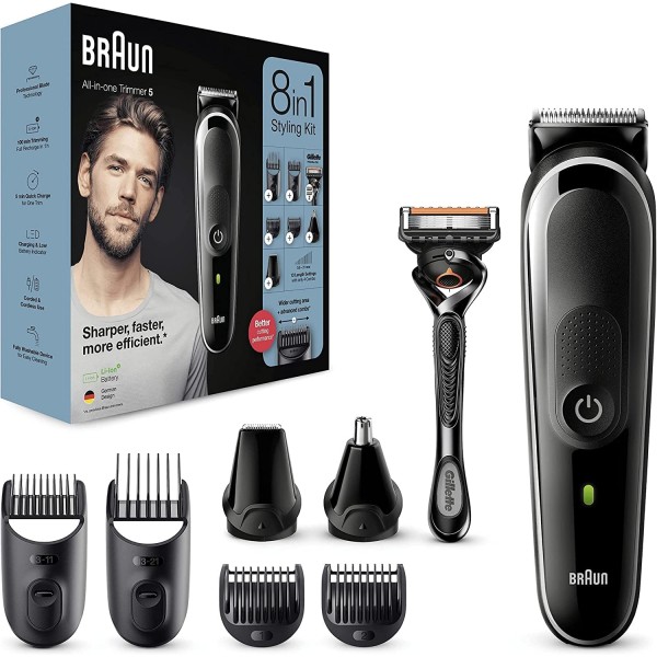 Braun 8-in-1 Beard & Face Trimmer/Hair Clipper - MGK5260