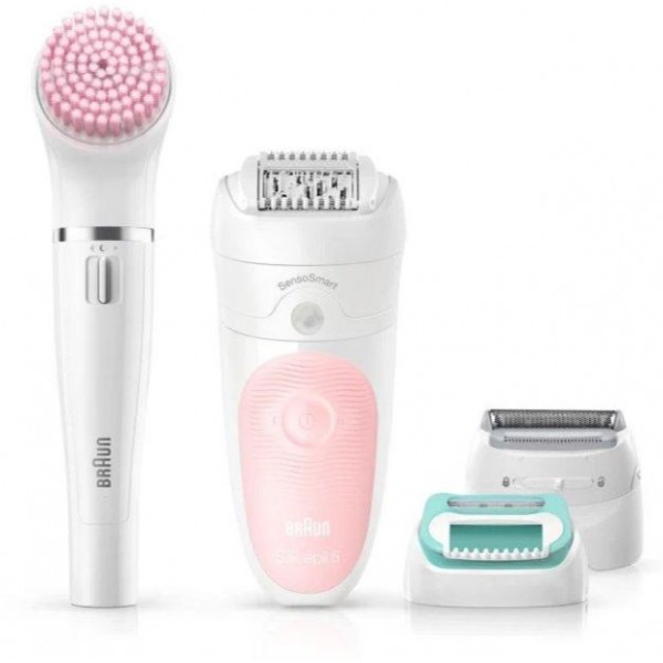 Braun 5in1 Epilation Beauty Set ,White and Pink - SES5-875BS