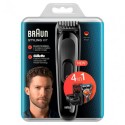 Braun 4-In-1 Hair & Beard Trimmer for Men, Black - SK3000