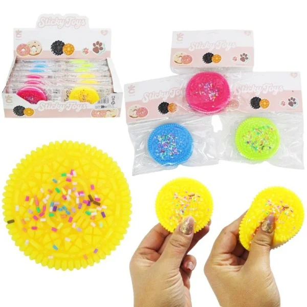 Squishy Buns Squishy Cookie Sticky 6.5cm Anti Stress - C6130-64A-T