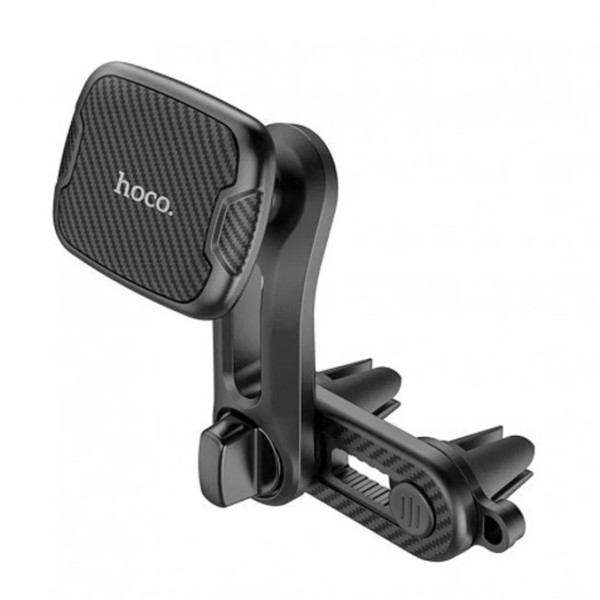 Hoco Double Air Outlet Magnetic Phone Car Holder, Black - CA68