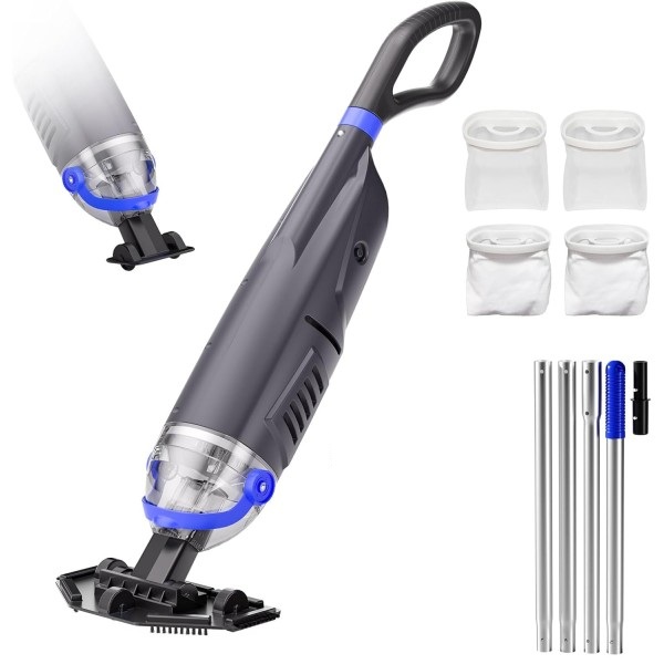 Upgraded Cordless Pool Vacuum with Telescopic Pole - CAY-084S