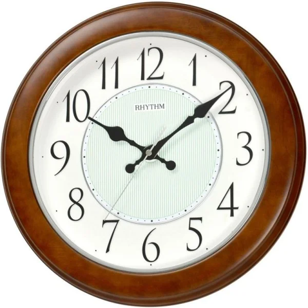 Rhythm Silent Silk Move Wooden Wall Clock - CMG120NR06