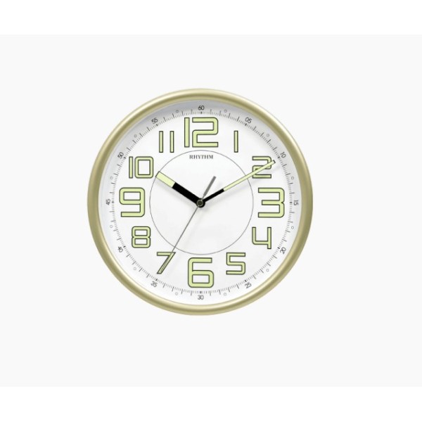Rhythm Value Added Wall Clock, Gold - CMG596NR18