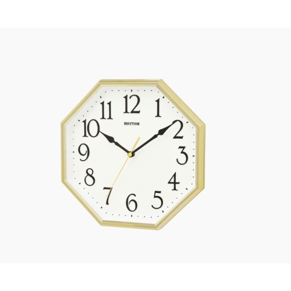 Rhythm Basic Wall Clock, Gold - CMG609NR65