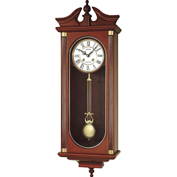 Rhythm Wooden Pendulum Wall Clock - CMJ446CR06