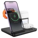 Hoco Crown 3 in 1 Wireless Fast Charger with Clock & Night Light - CQ9