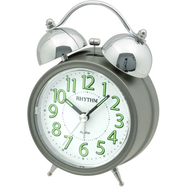 Rhythm Analog Bell Alarm Clock - CRA843NR08