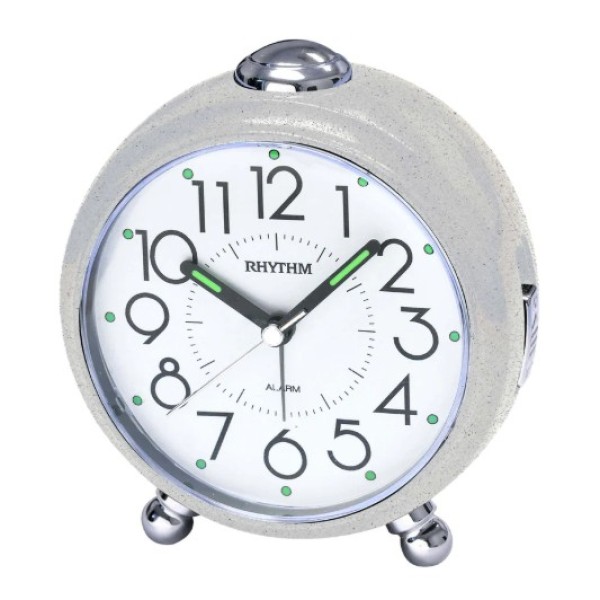 Rhythm Beep Alarm Clock, White - CRE302NR03