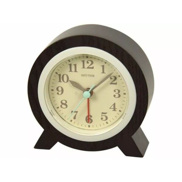 Rhythm Wooden Table Alarm Clock - CRE954NR06