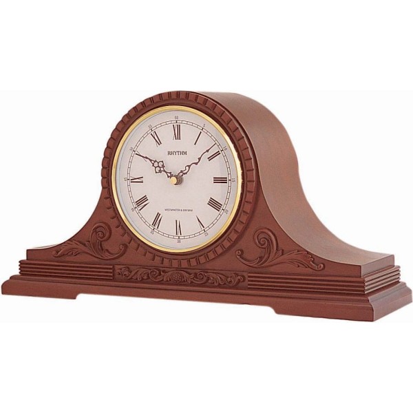 Rhythm Traditional Wooden Table Clock - CRH111FR06