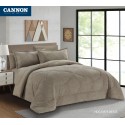 CANNON (T) Embossed Flannel Comforter 4Pcs - CH03923-BEG