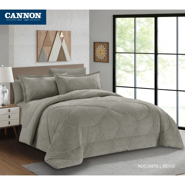 CANNON (T) Embossed Flannel Comforter 4Pcs - CH03932-LBG