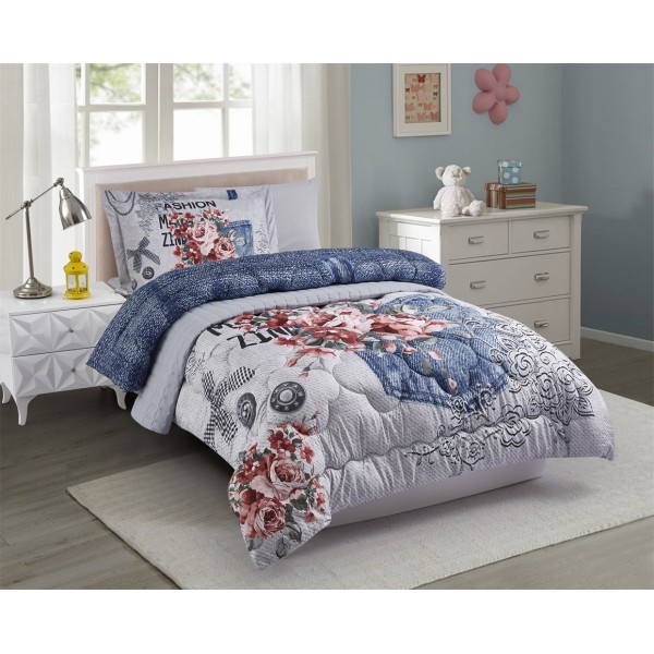 VALENTINI (T) Digital Print Comforter 4Pcs - CH03777-R-2830