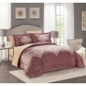 CANNON (K) Damsk Printed Flannel Comforter 6Pcs - CH03988-BEG