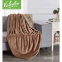 VALENTINI Flannel Checks Quilting W/Strap Rev. Blanket, 240x220cm - CH04312-BEG
