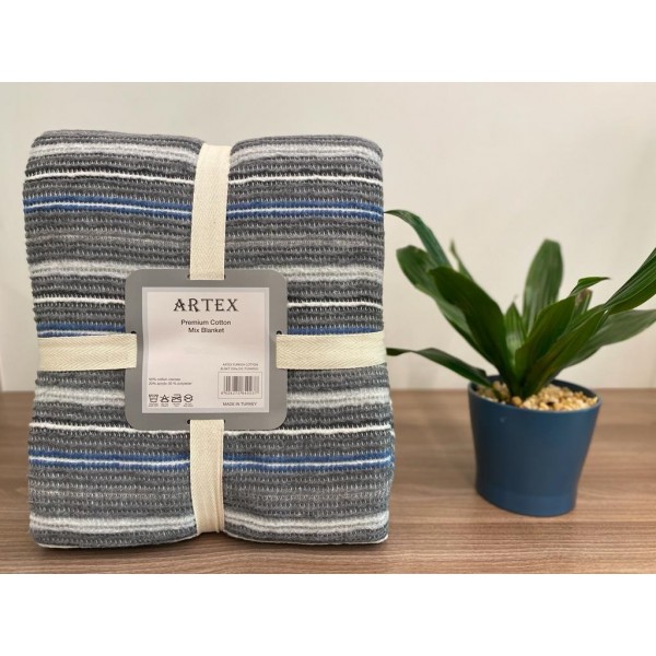 ARTEX Turkish Premium Cotton Mix Blanket, 160x220cm -   TU04002-DBL