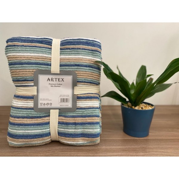 ARTEX Turkish Premium Cotton Mix Blanket, 160x220cm -   TU04002-LBL