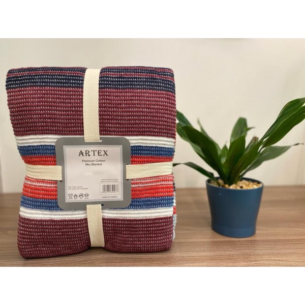 ARTEX Turkish Premium Cotton Mix Blanket, 160x220cm -   TU04002-MRN