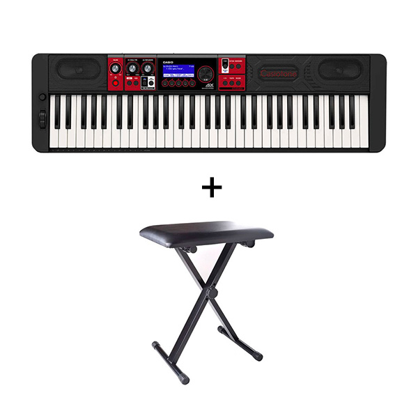  اورج/كيبورد كاسيوتون الاحترافي ٦١ مفتاح، بتقنية مصدر الصوت vocal synthesis لون أسود من كاسيو مع مقعد مجاناً- CT-S1000VC2-B