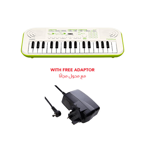 CASIO Electronic Musical Keyboard for Kids with FREE ADAPTOR, 32 Mini Keys - SA-50H2-A