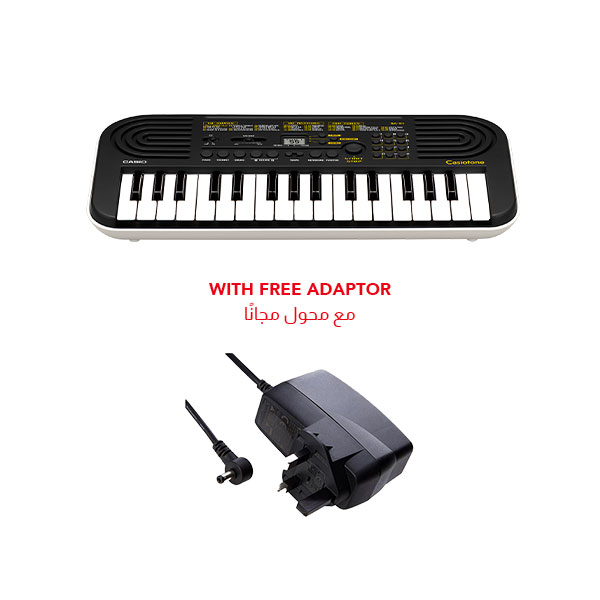 CASIO Electronic Musical Keyboard for Kids with FREE ADAPTOR, 32 Mini Keys - SA-51H2-A
