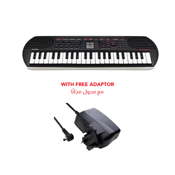 CASIO Electronic Musical Mini Keyboard with FREE ADAPTOR, 44 Keys - SA-81H2-A