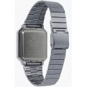 Casio Unisex Stainless Steel Silver Strap Digital Watch - A100WE-7BDF