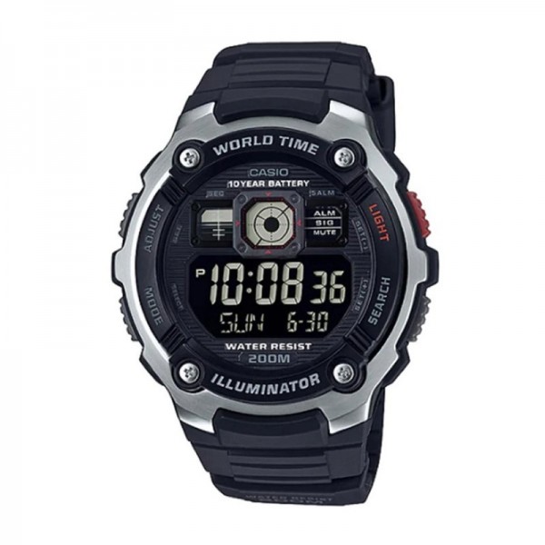 Casio Black Dial Resin Band Digital Watch - AE-2000W-1BVDF