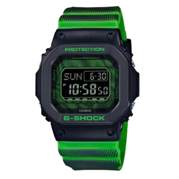 Casio G-Shock Digital Resin Band Watch for Men, Green - DW-D5600TD-3DR