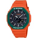 Casio G-Shock Analog-Digital Black Dial Watch for Men, Orange - GA-2110SC-4ADR