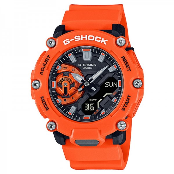 Casio G-Shock Analog-Digital Watch for Men, Orange - GA-2200M-4ADR